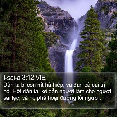 I-sai-a 3:12 VIE Bible Verse Image