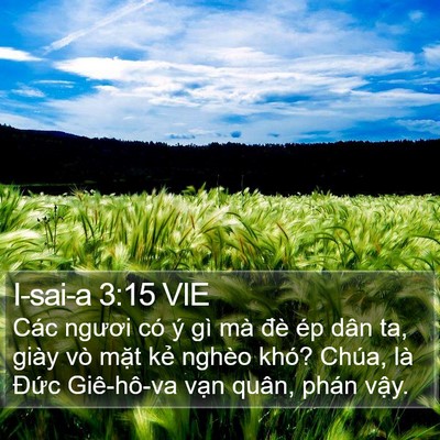 I-sai-a 3:15 VIE Bible Verse Image