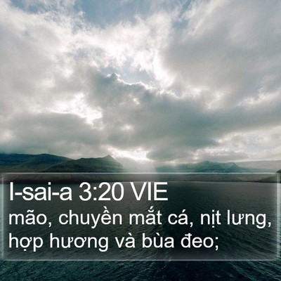 I-sai-a 3:20 VIE Bible Verse Image