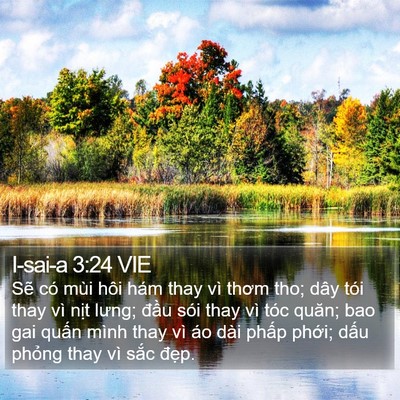 I-sai-a 3:24 VIE Bible Verse Image