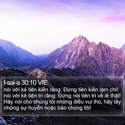 I-sai-a 30:10 VIE Bible Verse Image