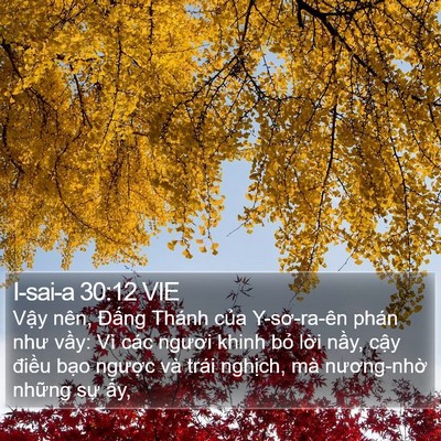 I-sai-a 30:12 VIE Bible Verse Image