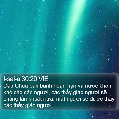 I-sai-a 30:20 VIE Bible Verse Image