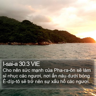 I-sai-a 30:3 VIE Bible Verse Image