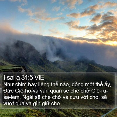 I-sai-a 31:5 VIE Bible Verse Image