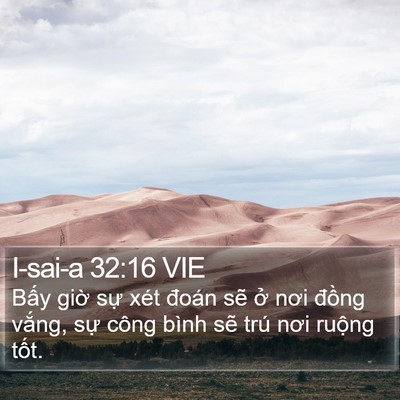 I-sai-a 32:16 VIE Bible Verse Image