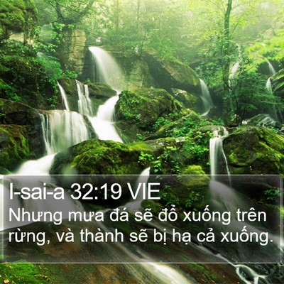 I-sai-a 32:19 VIE Bible Verse Image