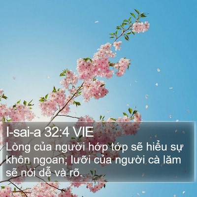 I-sai-a 32:4 VIE Bible Verse Image
