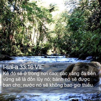 I-sai-a 33:16 VIE Bible Verse Image