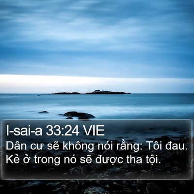 I-sai-a 33:24 VIE Bible Verse Image