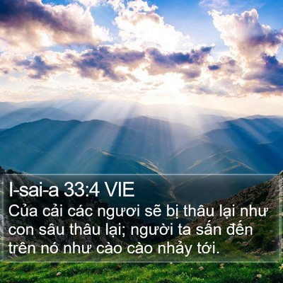 I-sai-a 33:4 VIE Bible Verse Image