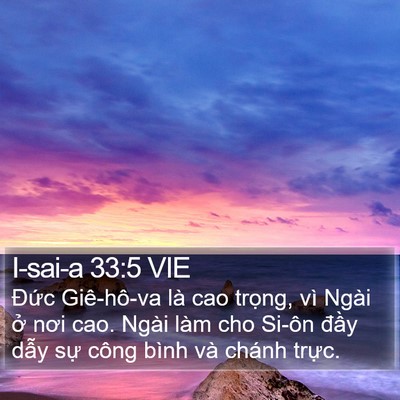 I-sai-a 33:5 VIE Bible Verse Image