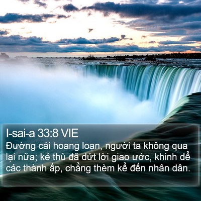 I-sai-a 33:8 VIE Bible Verse Image
