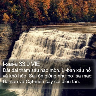 I-sai-a 33:9 VIE Bible Verse Image
