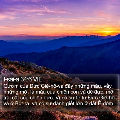 I-sai-a 34:6 VIE Bible Verse Image