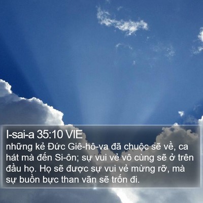 I-sai-a 35:10 VIE Bible Verse Image