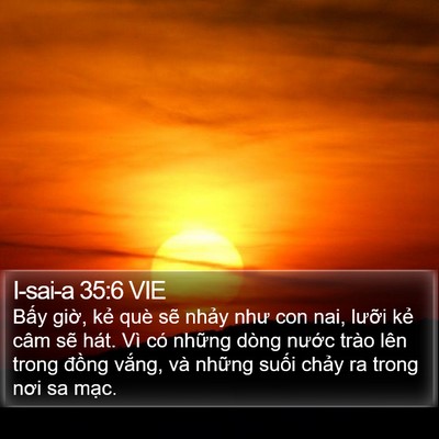 I-sai-a 35:6 VIE Bible Verse Image