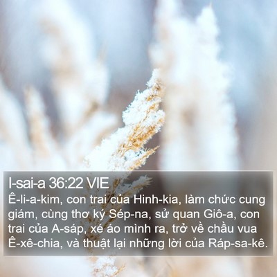 I-sai-a 36:22 VIE Bible Verse Image