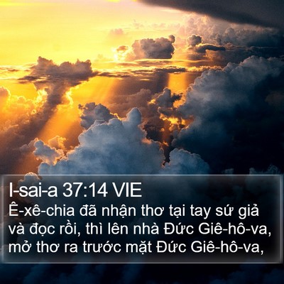 I-sai-a 37:14 VIE Bible Verse Image