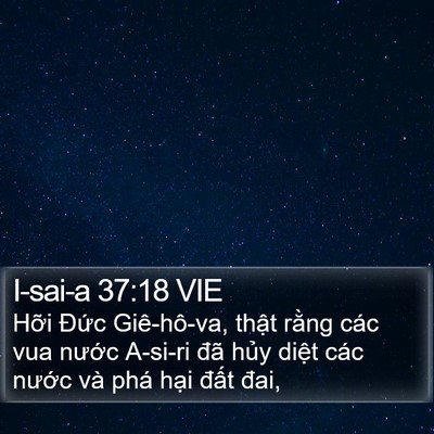 I-sai-a 37:18 VIE Bible Verse Image