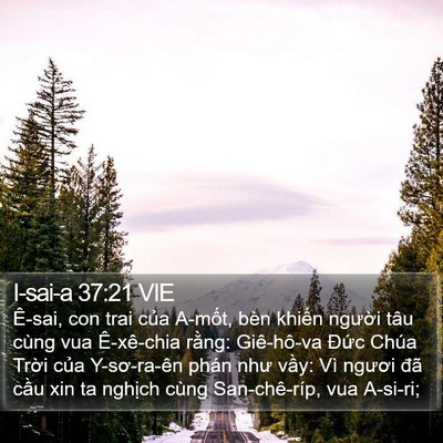 I-sai-a 37:21 VIE Bible Verse Image