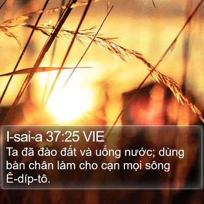 I-sai-a 37:25 VIE Bible Verse Image