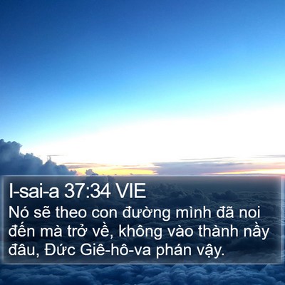 I-sai-a 37:34 VIE Bible Verse Image