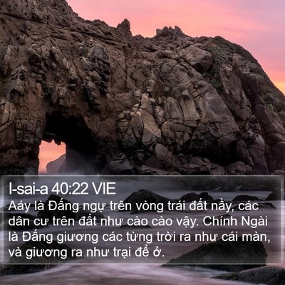 I-sai-a 40:22 VIE Bible Verse Image