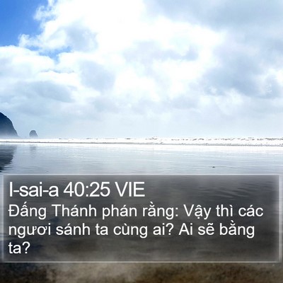 I-sai-a 40:25 VIE Bible Verse Image