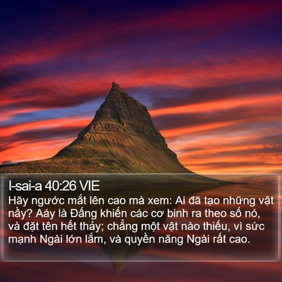 I-sai-a 40:26 VIE Bible Verse Image