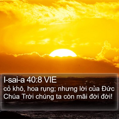 I-sai-a 40:8 VIE Bible Verse Image