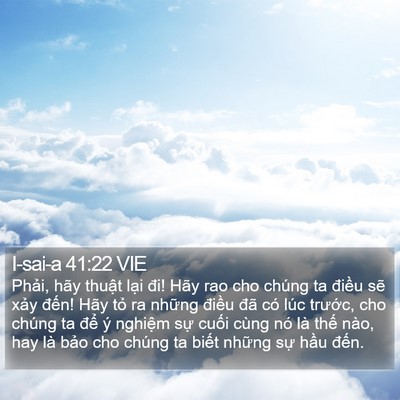 I-sai-a 41:22 VIE Bible Verse Image