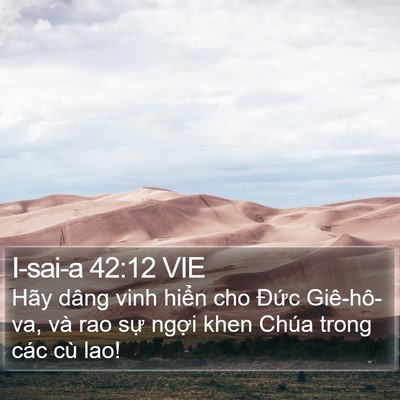 I-sai-a 42:12 VIE Bible Verse Image