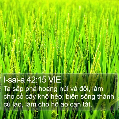I-sai-a 42:15 VIE Bible Verse Image