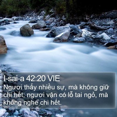 I-sai-a 42:20 VIE Bible Verse Image