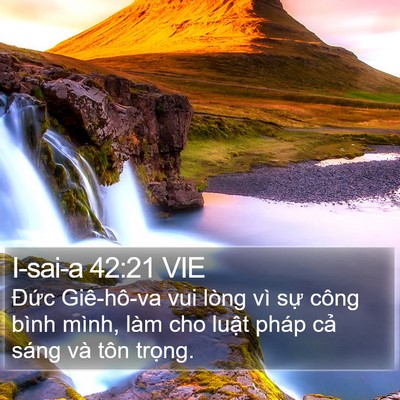 I-sai-a 42:21 VIE Bible Verse Image