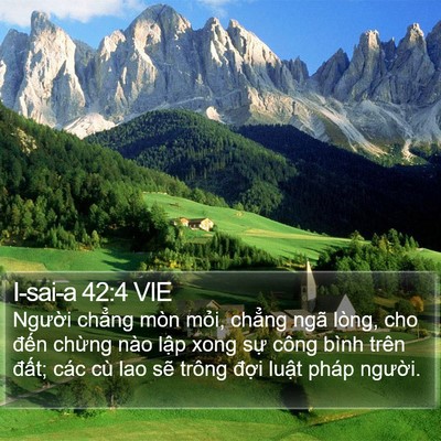 I-sai-a 42:4 VIE Bible Verse Image