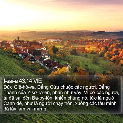 I-sai-a 43:14 VIE Bible Verse Image