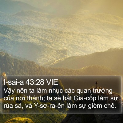 I-sai-a 43:28 VIE Bible Verse Image