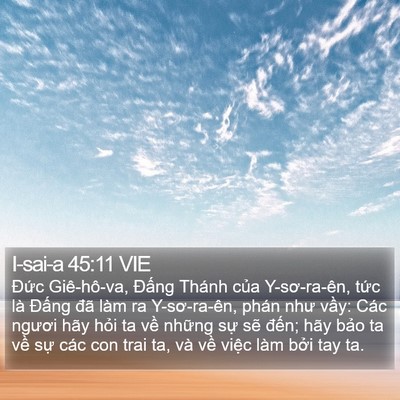 I-sai-a 45:11 VIE Bible Verse Image