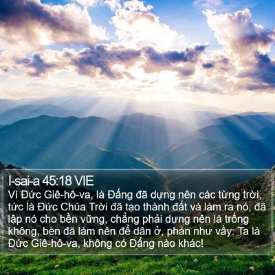I-sai-a 45:18 VIE Bible Verse Image