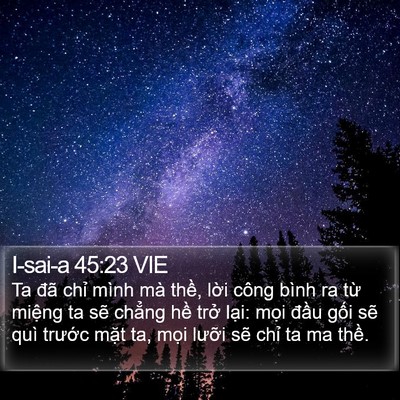 I-sai-a 45:23 VIE Bible Verse Image