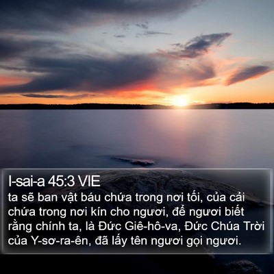 I-sai-a 45:3 VIE Bible Verse Image