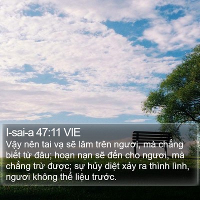 I-sai-a 47:11 VIE Bible Verse Image