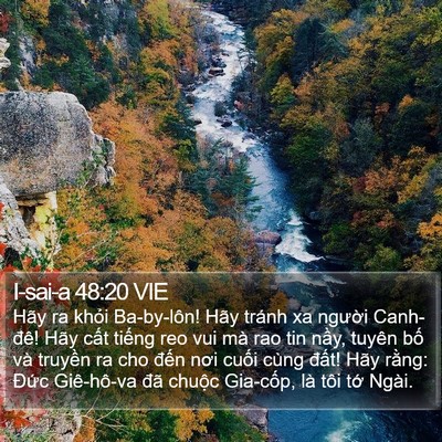 I-sai-a 48:20 VIE Bible Verse Image