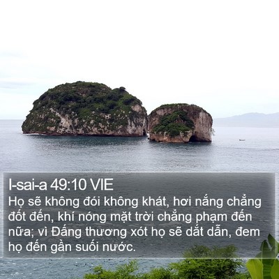 I-sai-a 49:10 VIE Bible Verse Image