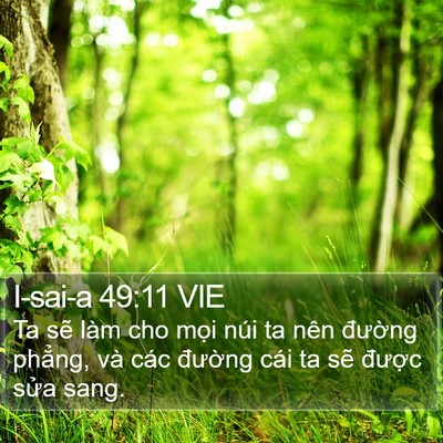 I-sai-a 49:11 VIE Bible Verse Image