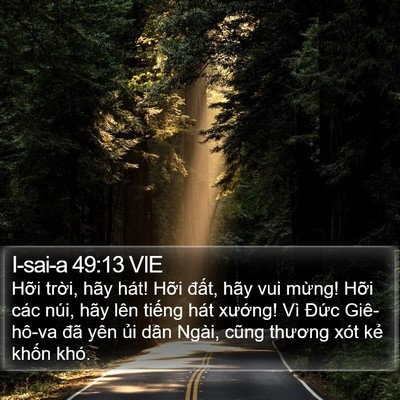 I-sai-a 49:13 VIE Bible Verse Image