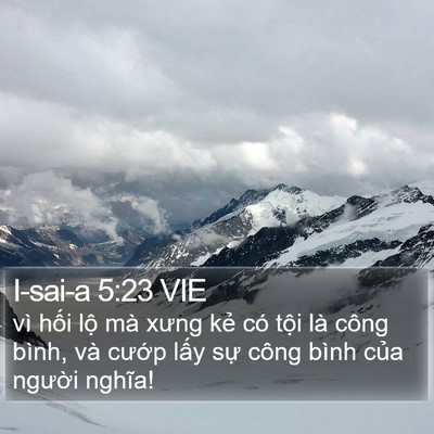 I-sai-a 5:23 VIE Bible Verse Image