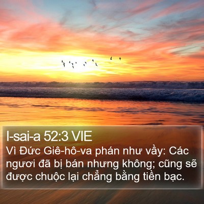 I-sai-a 52:3 VIE Bible Verse Image